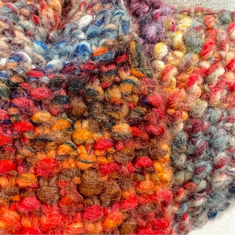 Sold: Free People multicolored knit scarf 6’ long - Picture 6 of 8